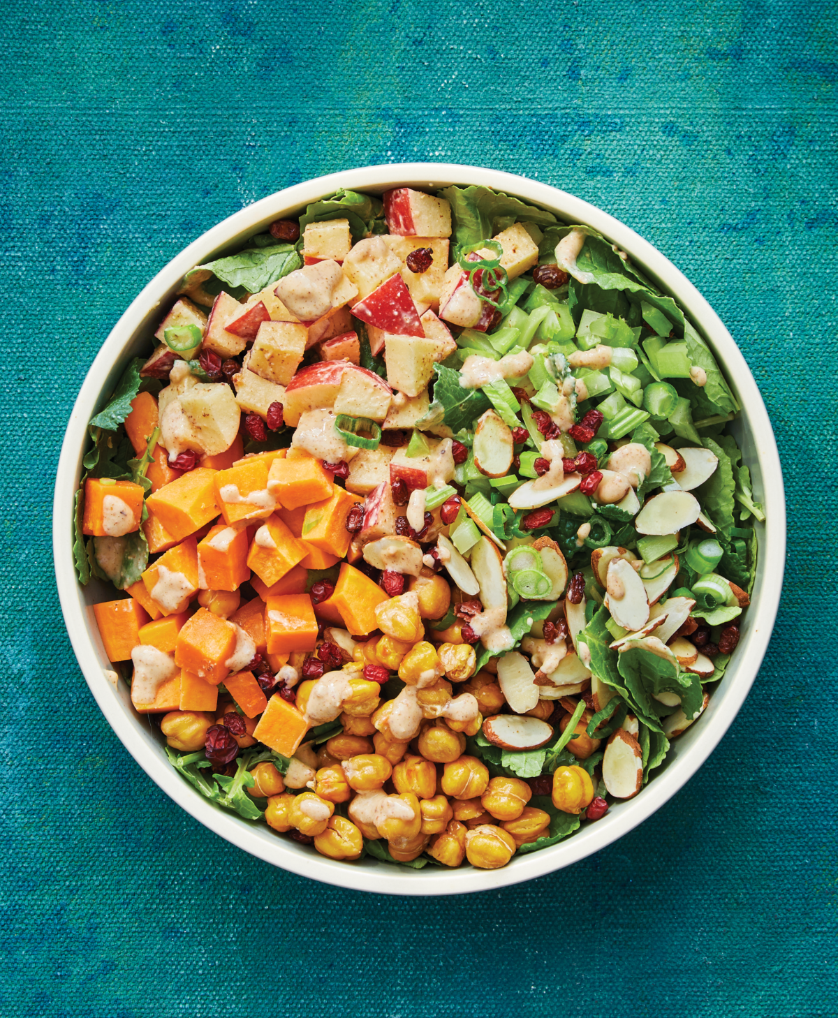 Roasted Chickpea and Kale Salad with Sweet Potatoes and Apple | ...