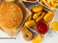 Fast food meal on a white table