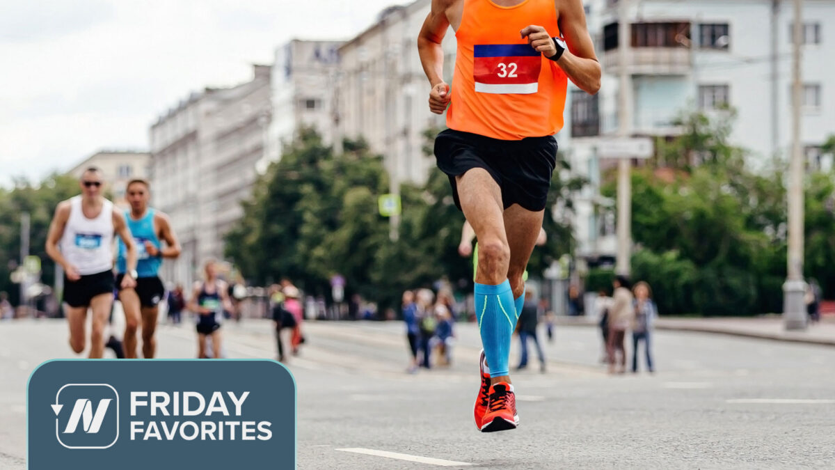 Runner in flight