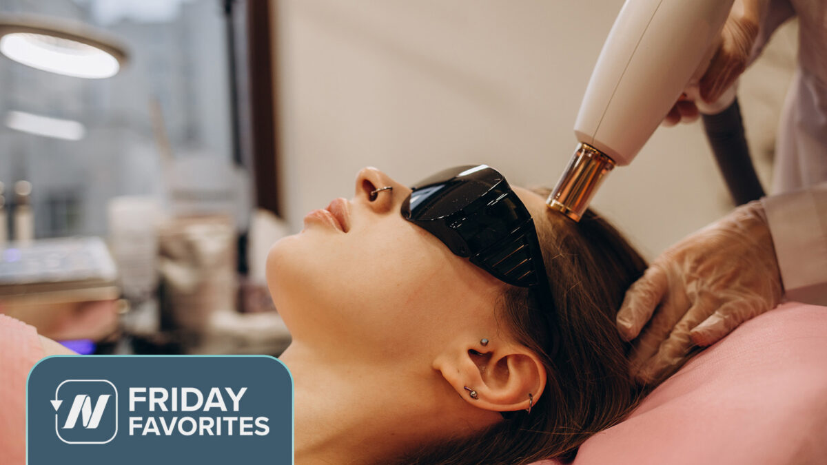person getting a laser treatment