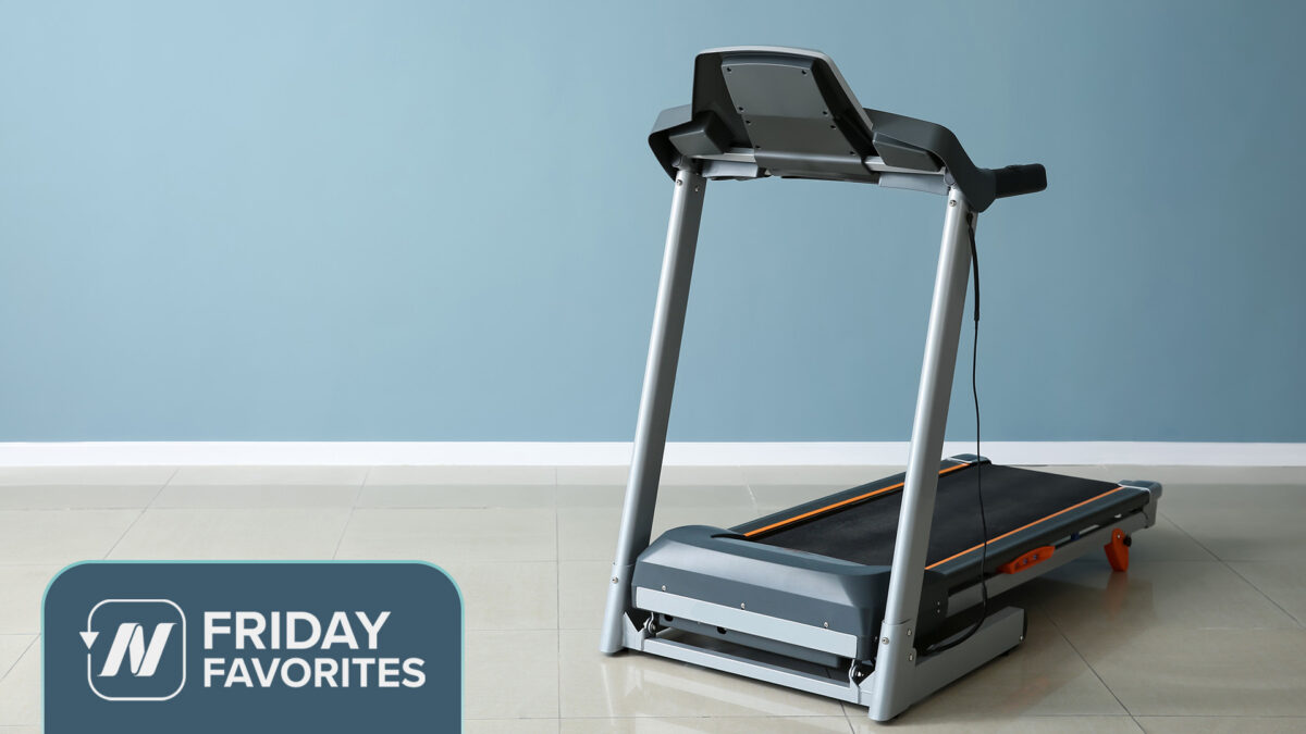 A exercise treadmill